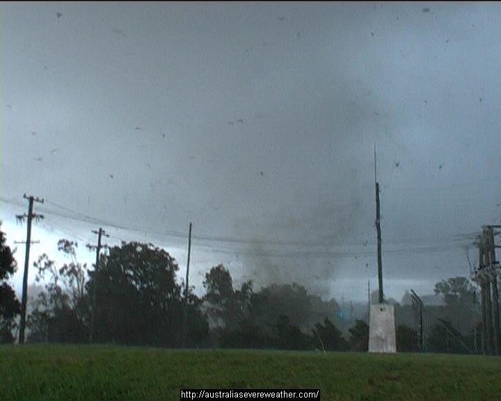 26th October 2007 Daniel Shaw assisted me (yes way way back) to get footage world wide of an up close personal tornado and debris hitting a substation...