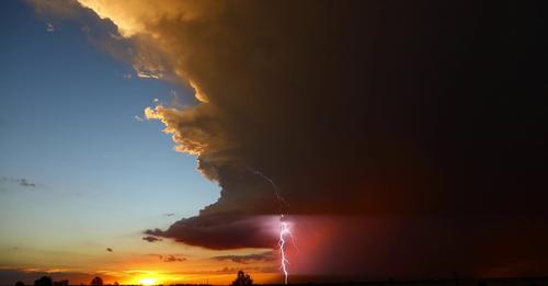 Spectacular Moree Sunset Supercell 19th December 2020 time-lapse