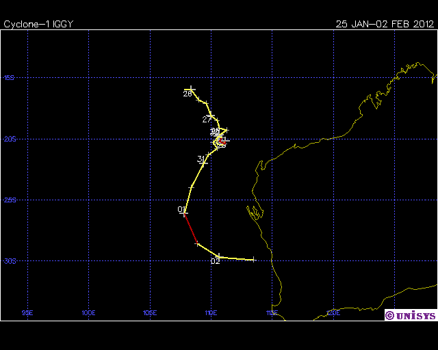 Tropical Cyclone Iggy - WA January 2012